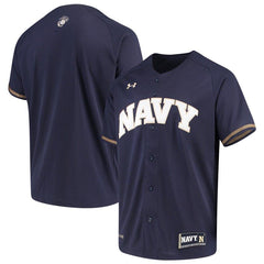 Navy Midshipmen Under Armour Performance Replica Baseball Jersey - Navy 2019