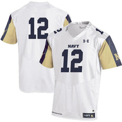 Navy Midshipmen Under Armour Rivalry Game Replica Football Jersey – White 2019