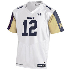 Navy Midshipmen Under Armour Rivalry Game Replica Football Jersey – White 2019