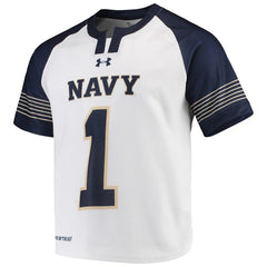 Navy Midshipmen Under Armour White Replica Lacrosse Jersey 2019