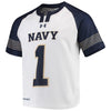 Image of Navy Midshipmen Under Armour White Replica Lacrosse Jersey 2019