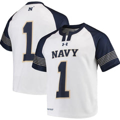 Navy Midshipmen Under Armour White Replica Lacrosse Jersey 2019