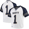 Image of Navy Midshipmen Under Armour White Replica Lacrosse Jersey 2019