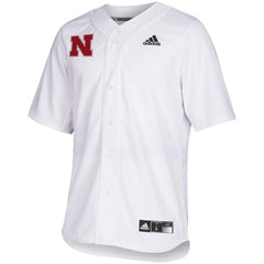 Nebraska Cornhuskers  Full-Button Baseball Jersey – White 2019