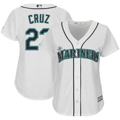 Nelson Cruz Seattle Mariners Majestic Women's Cool Base Player Jersey - White 2019