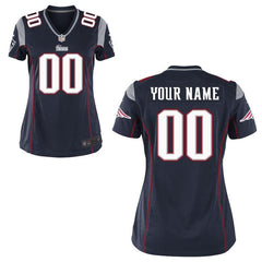 New England Patriots Women's Custom Game Jersey - Navy Blue 2019