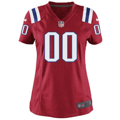 New England Patriots Women's Custom Game Jersey - Red 2019