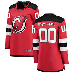 New Jersey Devils Women's Home Breakaway Custom Jersey - Red 2019