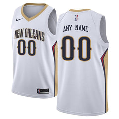 New Orleans Pelicans Swingman Custom Jersey White - Association Edition 2019