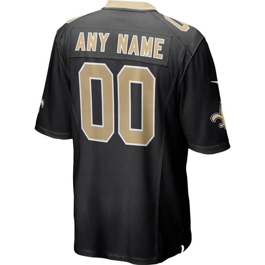 New Orleans Saints Custom Team Color - Game Jersey – Black 2019