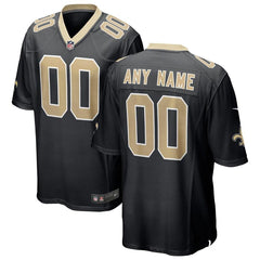 New Orleans Saints Custom Team Color - Game Jersey – Black 2019