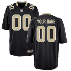 New Orleans Saints Youth Custom Game Jersey - Black 2019