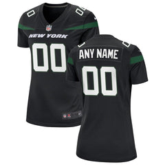 New York Jets Women's Custom Game Jersey – Black 2019