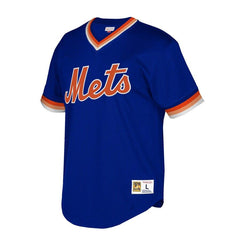 New York Mets Mitchell & Ness Cooperstown Collection Mesh Wordmark V-Neck Jersey – Royal 2019