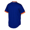 Image of New York Mets Mitchell &amp; Ness Cooperstown Collection Mesh Wordmark V-Neck Jersey – Royal 2019