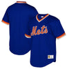 Image of New York Mets Mitchell &amp; Ness Cooperstown Collection Mesh Wordmark V-Neck Jersey – Royal 2019