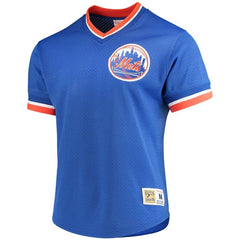 New York Mets Mitchell & Ness Mesh V-Neck Jersey – Royal 2019