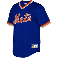 New York Mets Mitchell & Ness Youth Cooperstown Collection Mesh Wordmark V-Neck Jersey – Royal 2019