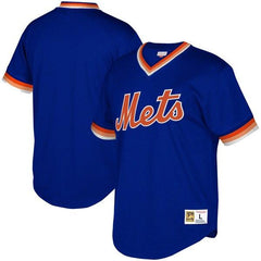 New York Mets Mitchell &amp; Ness Youth Cooperstown Collection Mesh Wordmark V-Neck Jersey – Royal 2019