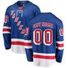 Image of New York Rangers Home Breakaway Custom Jersey - Blue 2019