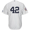 Image of New York Yankees Majestic 2019 Jackie Robinson Day Official Cool Base Jersey – White 2019