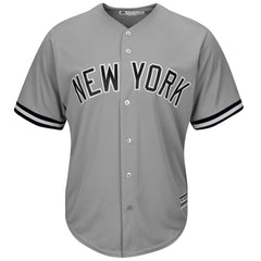 New York Yankees Majestic Official Cool Base Jersey - Gray 2019