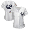 Image of New York Yankees Majestic Women's 2019 Jackie Robinson Day Official Cool Base Jersey – White 2019