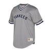 Image of New York Yankees Mitchell &amp; Ness Cooperstown Collection Mesh Wordmark V-Neck Jersey – Gray 2019