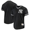 Image of New York Yankees Mitchell &amp; Ness Mesh V-Neck Jersey - Black 2019