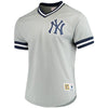 Image of New York Yankees Mitchell &amp; Ness Mesh V-Neck Jersey – Gray 2019