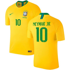 Neymar Santos Brazil National Team Home Vapor Match Player Jersey – Gold 2019