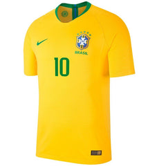 Neymar Santos Brazil National Team Home Vapor Match Player Jersey – Gold 2019