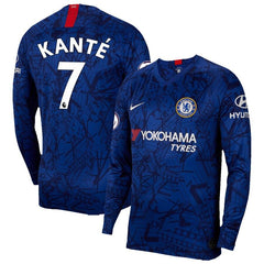 N'Golo Kanté Chelsea 2019 Home Stadium Long Sleeve Replica Player Jersey – Blue 2019