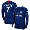 Image of N'Golo Kanté Chelsea 2019 Home Stadium Long Sleeve Replica Player Jersey – Blue 2019