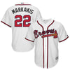 Image of Nick Markakis Atlanta Braves Majestic Cool Base Player Jersey - White 2019