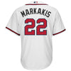 Image of Nick Markakis Atlanta Braves Majestic Cool Base Player Jersey - White 2019