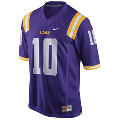 No. 10 LSU Tigers Limited Football Jersey - Purple 2019