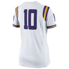 Image of No. 10 LSU Tigers Women's Game Jersey - White 2019