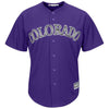 Image of Nolan Arenado Colorado Rockies Majestic Alternate Official Cool Base Player Jersey - Purple 2019