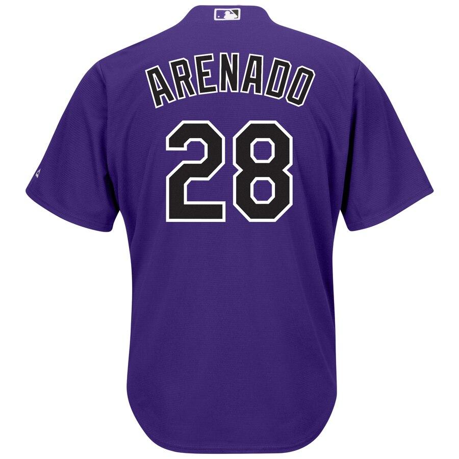 Nolan Arenado Colorado Rockies Majestic Alternate Official Cool Base Player Jersey - Purple 2019