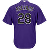 Image of Nolan Arenado Colorado Rockies Majestic Alternate Official Cool Base Player Jersey - Purple 2019