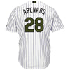 Image of Nolan Arenado Colorado Rockies Majestic Memorial Day Cool Base Player Jersey - White 2019