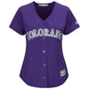 Image of Nolan Arenado Colorado Rockies Majestic Women's Alternate Cool Base Player Replica Jersey - Purple 2019