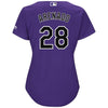 Image of Nolan Arenado Colorado Rockies Majestic Women's Alternate Cool Base Player Replica Jersey - Purple 2019