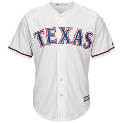 Nomar Mazara Texas Rangers Majestic Home Cool Base Player Jersey – White 2019