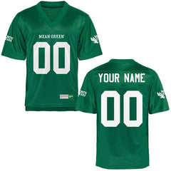 North Texas Mean Green Personalized Football Name &amp; Number Jersey - Green 2019