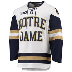 Notre Dame Fighting Irish Under Armour Replica College Hockey Jersey – White 2019