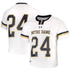 Image of Notre Dame Fighting Irish Under Armour Replica Lacrosse Jersey – White 2019