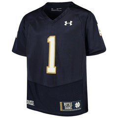 Notre Dame Fighting Irish Under Armour Youth Finished Replica Football Jersey - Navy 2019