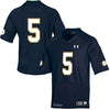 Image of Notre Dame Fighting Irish Under Armour Youth No.5 Football Jersey Jersey - Navy Blue 2019